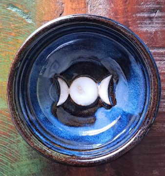 Triple Moon Goddess offering bowl